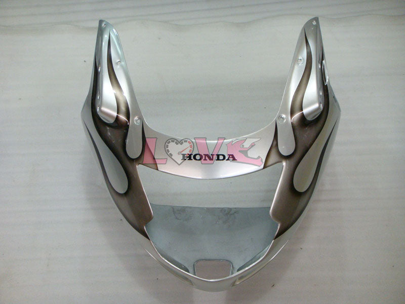 Flame - Black Silver Fairings and Bodywork For 1996-2007 CBR1100XX #LF5134