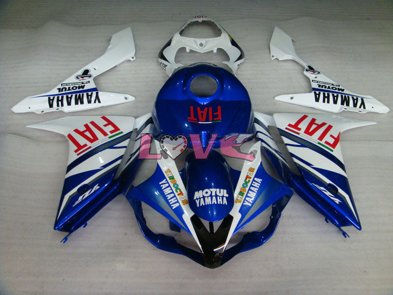 FIAT MOTUL - Blue White Fairings and Bodywork For 2007-2008 YZF-R1 #LF6979