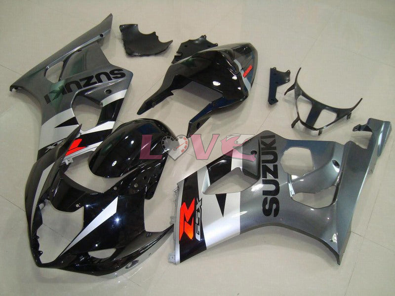 Factory Style - Black Silver Fairings and Bodywork For 2003-2004 GSX-R1000 #LF5971