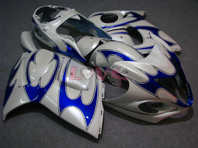 Flame - Blue White Fairings and Bodywork For 2008-2020 Hayabusa #LF5255