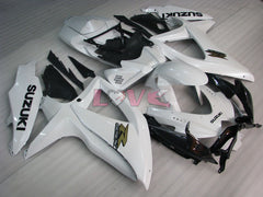 Factory Style - White Black Fairings and Bodywork For 2008-2010 GSX-R600 #LF3961