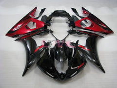 Flame - Red Black Fairings and Bodywork For 2005 YZF-R6 #LF5290