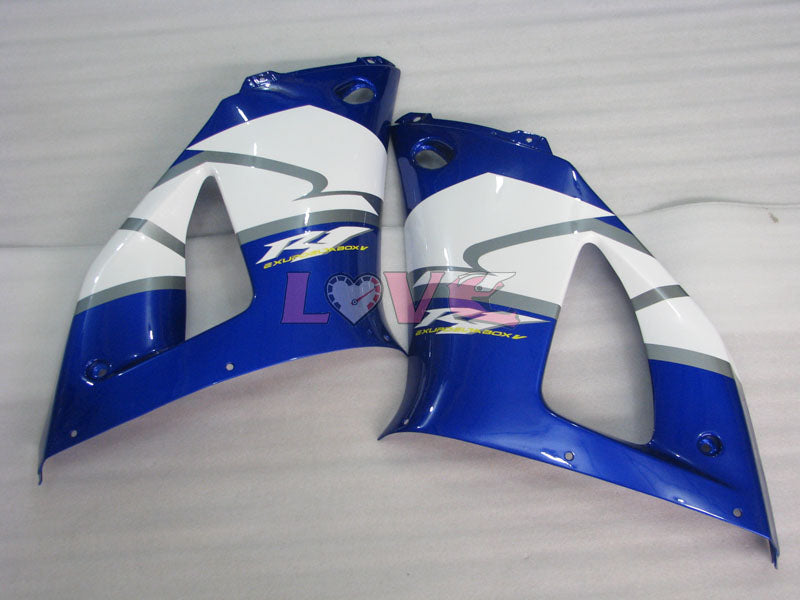 GO!!!!!!! MOTUL - Blue White Fairings and Bodywork For 2000-2001 YZF-R1 #LF3616