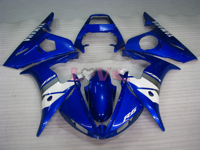 Factory Style - Blue White Fairings and Bodywork For 2003-2004 YZF-R6 #LF3568