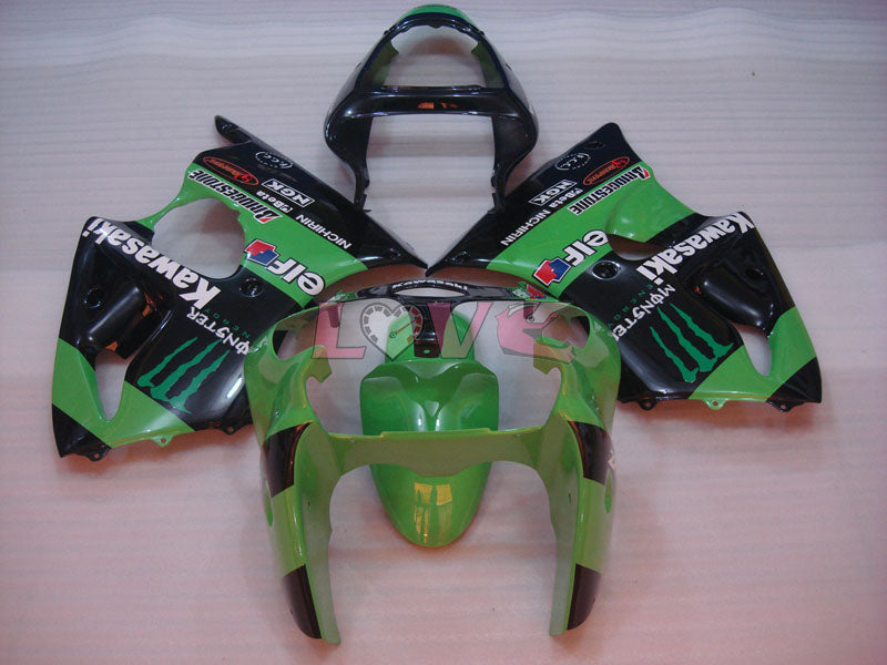 Monster - Green Black Fairings and Bodywork For 2000-2002 NINJA ZX-6R #LF6139