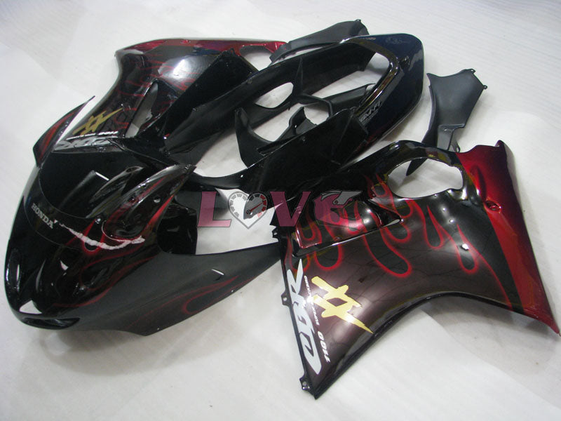 Flame - Red Black Fairings and Bodywork For 1996-2007 CBR1100XX #LF5139