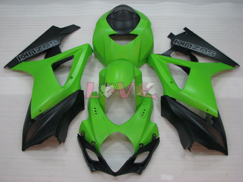 Factory Style - Green Black Matte Fairings and Bodywork For 2007-2008 GSX-R1000 #LF3829