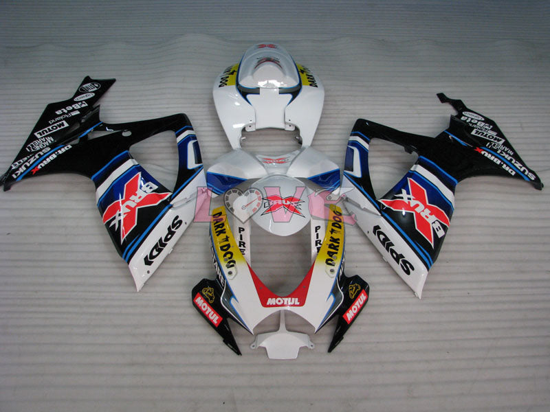 Dark Dog - White Black Fairings and Bodywork For 2006-2007 GSX-R600 #LF4026