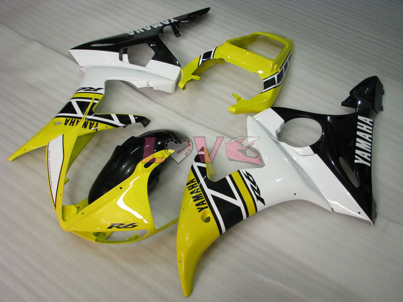MOTUL - Yellow Black Fairings and Bodywork For 2005 YZF-R6 #LF5302