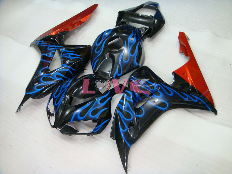 Flame - Blue Black Fairings and Bodywork For 2006-2007 CBR1000RR #LF7227