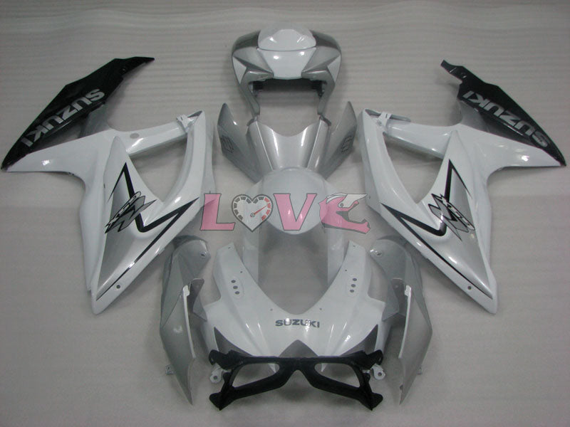 Factory Style - White Grey Fairings and Bodywork For 2008-2010 GSX-R600 #LF3951