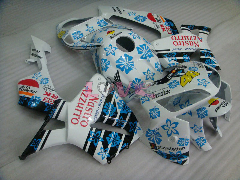 Nastro Azzurro - Blue White Fairings and Bodywork For 2005-2006 CBR600RR #LF7551