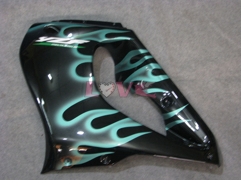 Flame - Cyan Black Fairings and Bodywork For 1997-2007 YZF1000R #LF7908