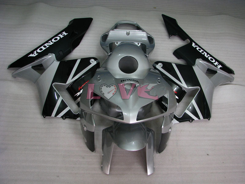 Factory Style - Black Silver Fairings and Bodywork For 2005-2006 CBR600RR #LF7509