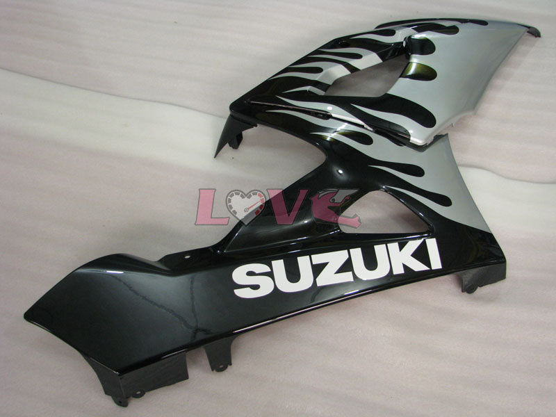 Flame - White Black Fairings and Bodywork For 2005-2006 GSX-R1000 #LF5896