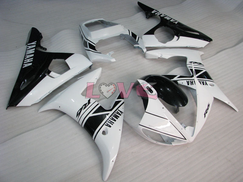 Factory Style - White Black Fairings and Bodywork For 2003-2004 YZF-R6 #LF3551