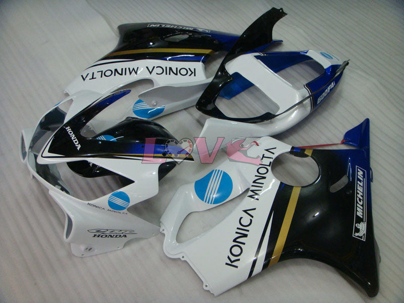 Konica Minolta - White Black Fairings and Bodywork For 2001-2003 CBR600F4i #LF7662