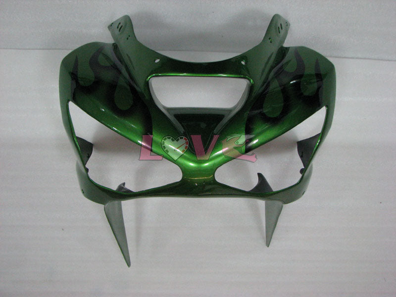 Flame - Green Black Fairings and Bodywork For 2003-2004 NINJA ZX-6R #LF3321