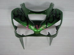 Flame - Green Black Fairings and Bodywork For 2003-2004 NINJA ZX-6R #LF3321