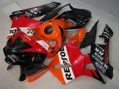 MICHELIN RK Repsol - Orange Black Fairings and Bodywork For 2005-2006 CBR600RR #LF7493
