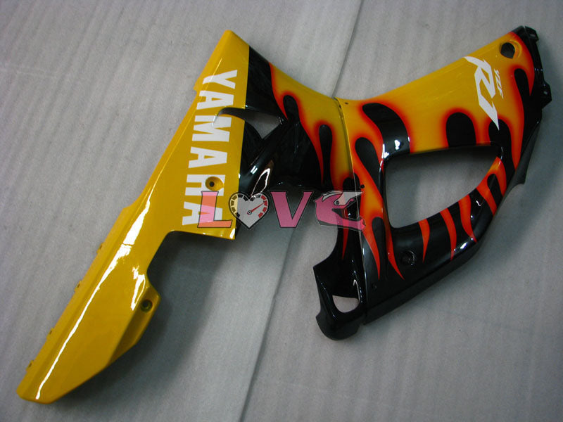 Flame - Yellow Black Fairings and Bodywork For 1998-1999 YZF-R1 #LF7090