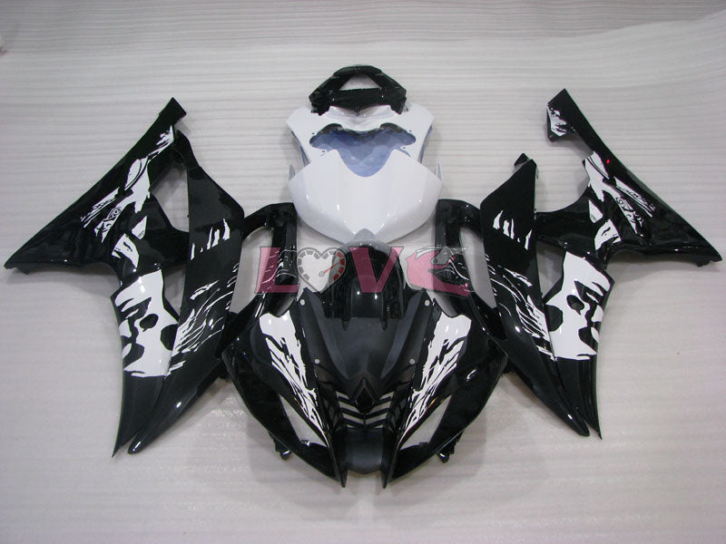 Customize - White Black Fairings and Bodywork For 2008-2016 YZF-R6 #LF3399