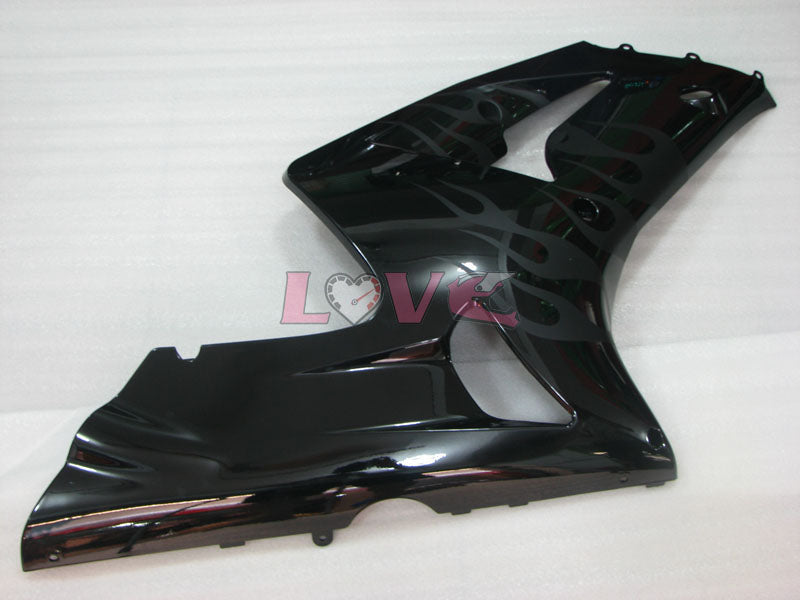 Flame - Black Fairings and Bodywork For 2003-2004 NINJA ZX-6R #LF3322