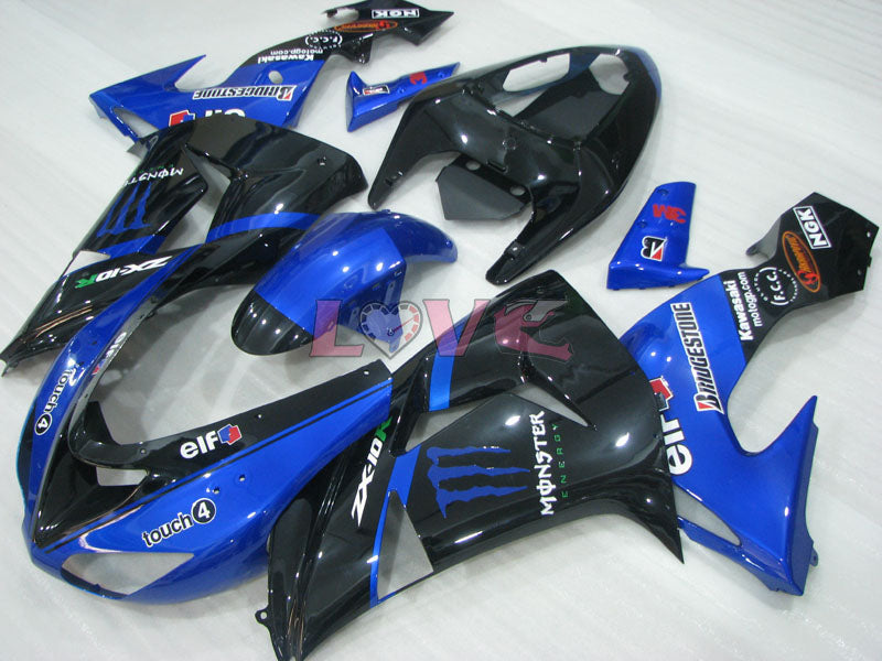 Monster - Blue Black Fairings and Bodywork For 2006-2007 NINJA ZX-10R #LF3261