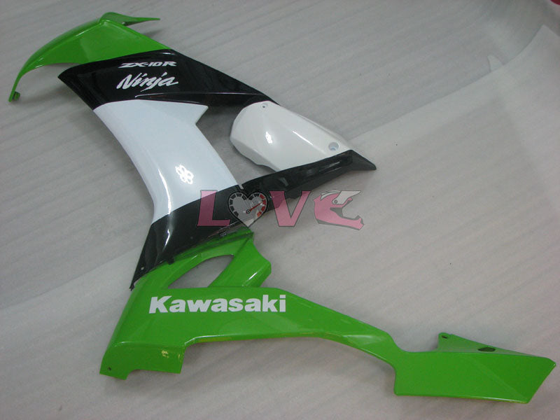 Factory Style - Green White Black Fairings and Bodywork For 2008-2010 NINJA ZX-10R #LF3252