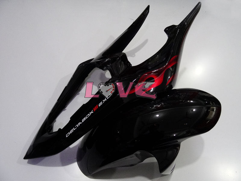 Flame - Red Black Fairings and Bodywork For 2007-2008 YZF-R1 #LF3662