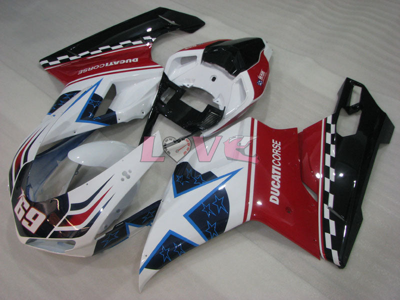 Xerox - Red White Fairings and Bodywork For 2008-2013 848 #LF3141