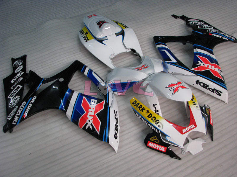 Dark Dog - White Black Fairings and Bodywork For 2006-2007 GSX-R750 #LF3990