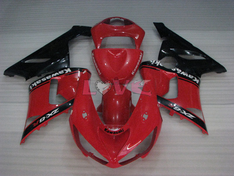 Factory Style - Red Black Fairings and Bodywork For 2005-2006 NINJA ZX-6R #LF3309