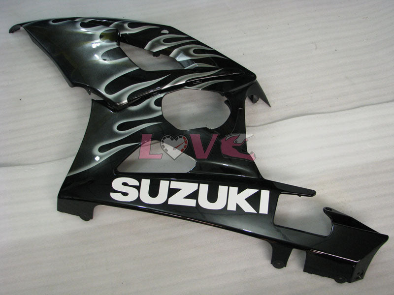Flame - White Black Fairings and Bodywork For 2005-2006 GSX-R1000 #LF5893