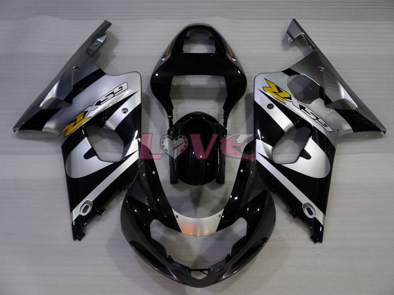 Factory Style - Black Silver Fairings and Bodywork For 2000-2002 GSX-R1000 #LF4147