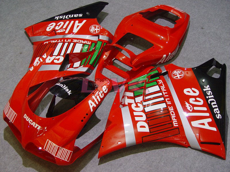 Alice - Red Black Fairings and Bodywork For 2002-2004 998 #LF5614