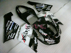 West - White Black Fairings and Bodywork For 2005-2006 NINJA ZX-6R #LF3303