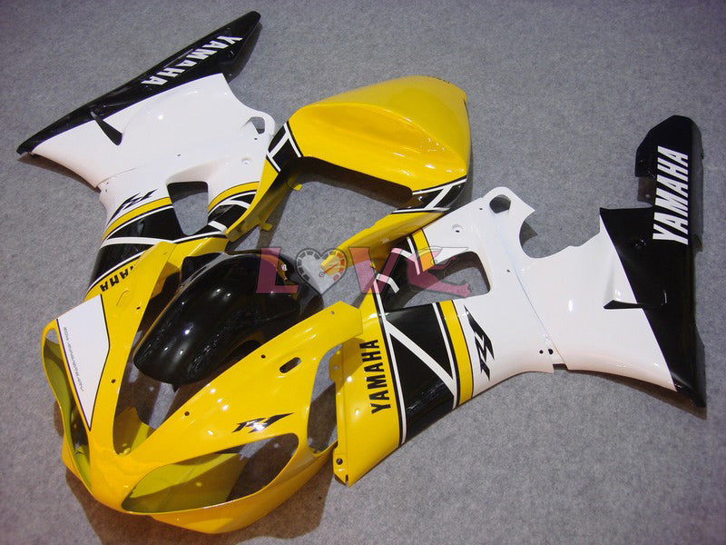 Factory Style - Yellow White Fairings and Bodywork For 2000-2001 YZF-R1 #LF7048