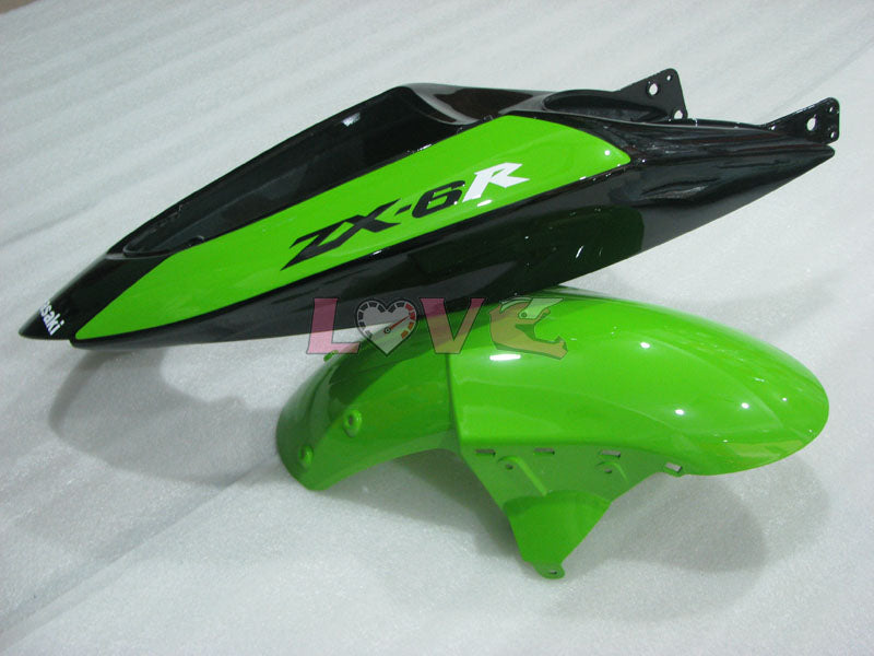 Factory Style - Green White Fairings and Bodywork For 2005-2006 NINJA ZX-6R #LF3312