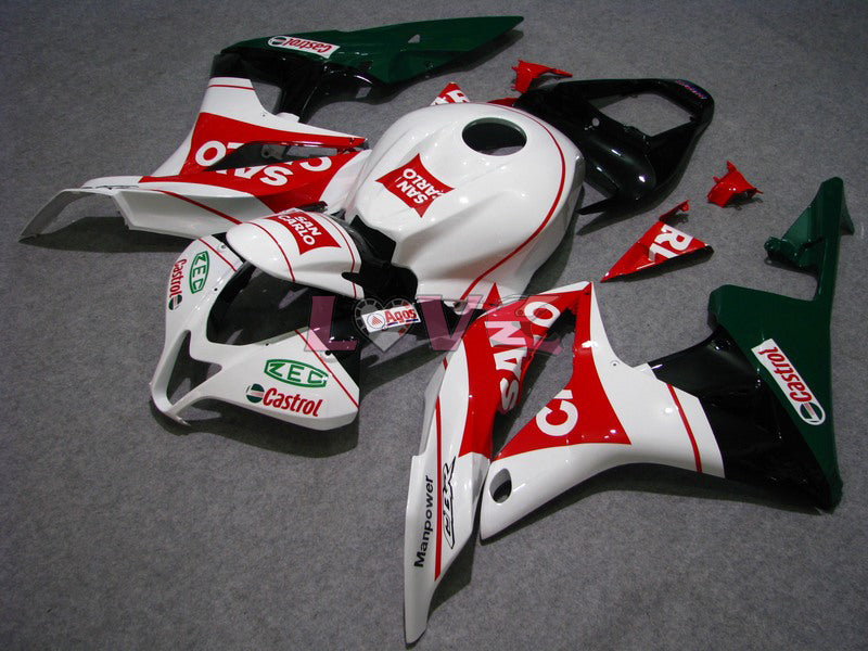 San Carlo - Red White Fairings and Bodywork For 2007-2008 CBR600RR #LF7390