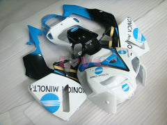 Konica Minolta - White Black Fairings and Bodywork For 2005-2006 CBR600RR #LF7564