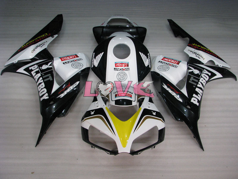 PlayBoy - White Black Fairings and Bodywork For 2006-2007 CBR1000RR #LF7195