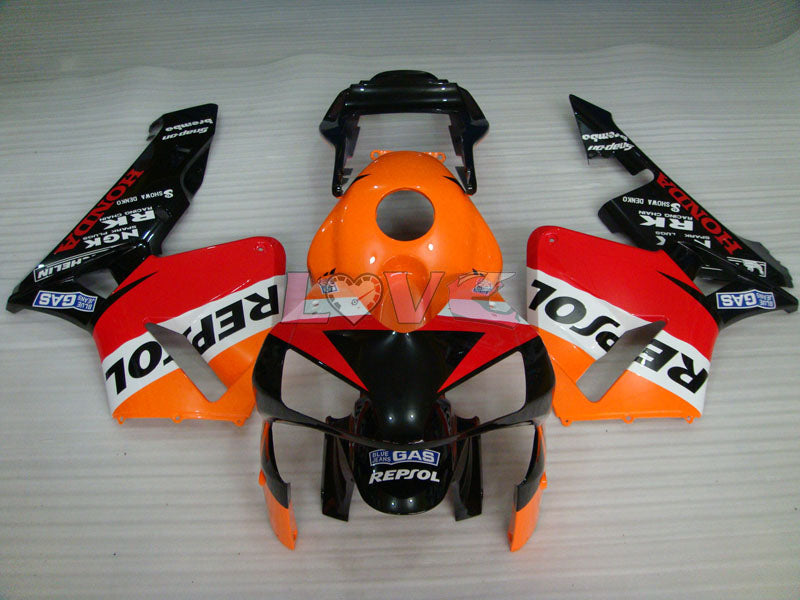 Repsol - Orange Black Fairings and Bodywork For 2003-2004 CBR600RR #LF5335