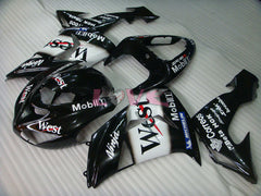 West - White Black Fairings and Bodywork For 2006-2007 NINJA ZX-10R #LF6223