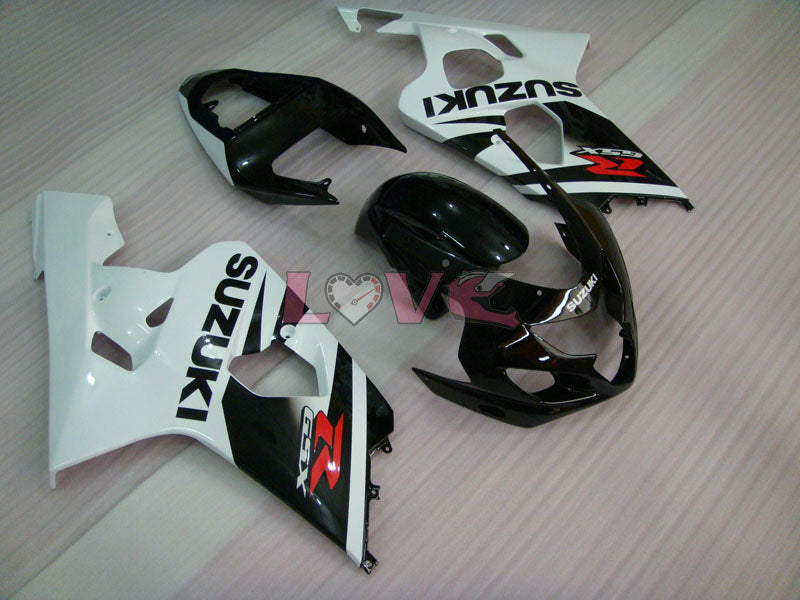 Factory Style - White Black Fairings and Bodywork For 2004-2005 GSX-R600 #LF6465