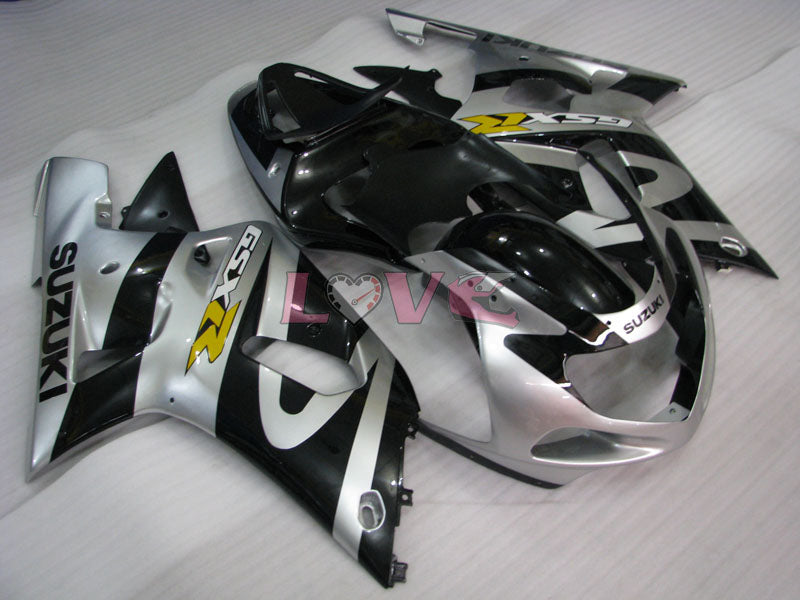 Factory Style - Black Silver Fairings and Bodywork For 2001-2003 GSX-R600 #LF6707