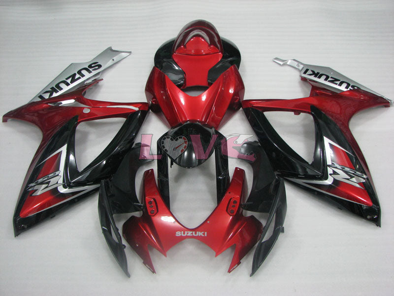Factory Style - Red Black Fairings and Bodywork For 2006-2007 GSX-R600 #LF4033