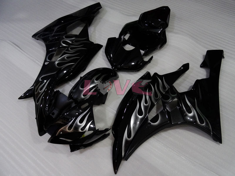 Flame - Black Fairings and Bodywork For 2006-2007 YZF-R6 #LF3452