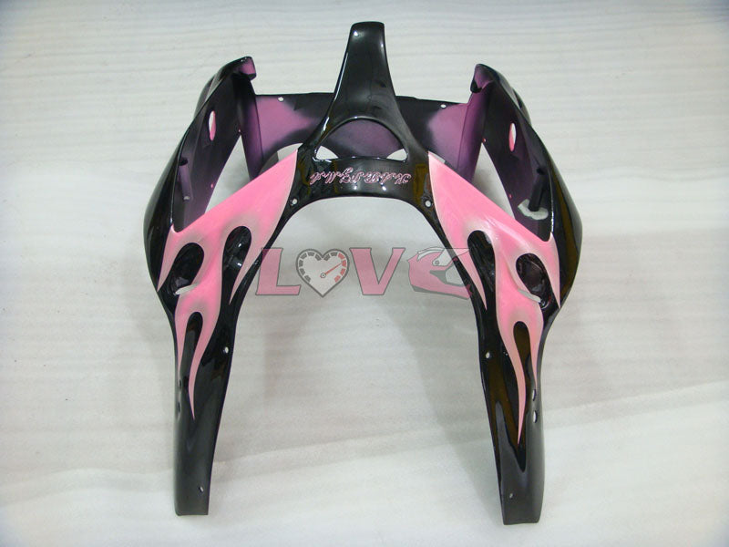 Customize - Black Pink Fairings and Bodywork For 2000-2002 NINJA ZX-6R #LF3327
