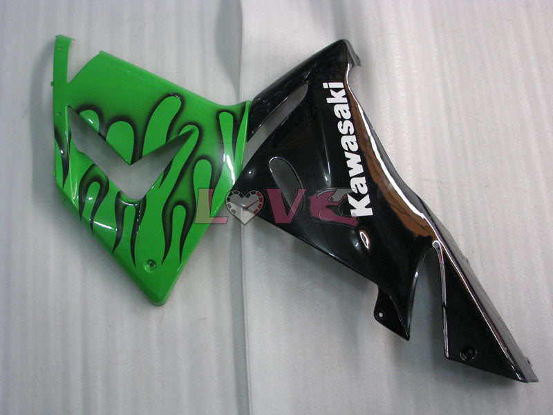 Flame - Green Black Fairings and Bodywork For 2004-2005 NINJA ZX-10R #LF6321